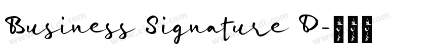 Business Signature D字体转换